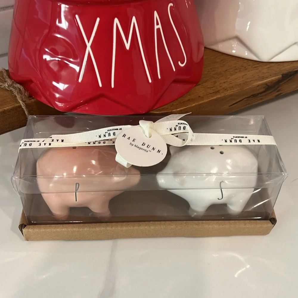Cute. Rae Dunn. pig. salt and pepper